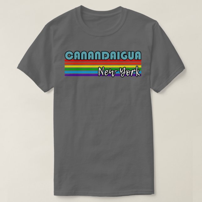 Camiseta Presente LGBT Canandaigua do Orgulho de Nova York  (Frente do Design)