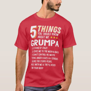 Camiseta Presente Louco do Vovô Resmungão Engraçado para Fa