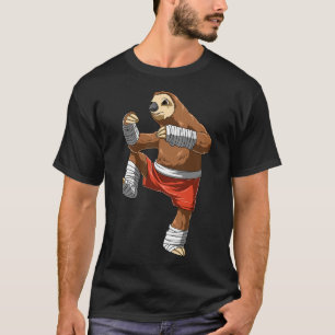 Camiseta Presente Lutador de Preguiça Engraçado - Muay Thai
