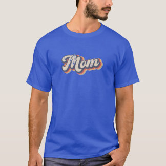 Camiseta Presente Mãe Vintage 3d Arco-íris 90s Desgastado