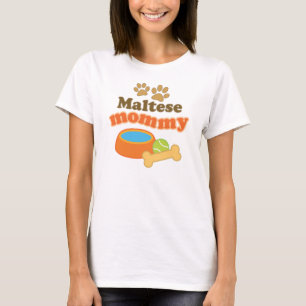 Camiseta Presente maltês da raça do cão das mamães