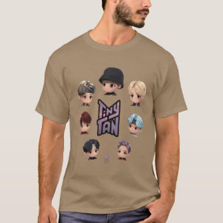Camiseta Presente marrom claro fofo e minúsculo