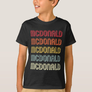 Camiseta Presente McDonald's Sobrenome Divertido Retrô Aniv
