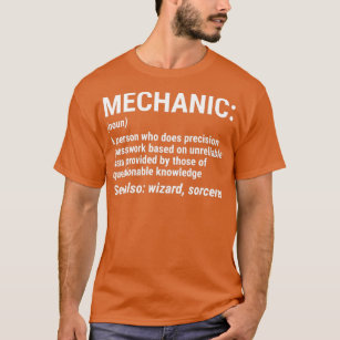 Camiseta Presente Mecânico De Definição Funny Mecânica