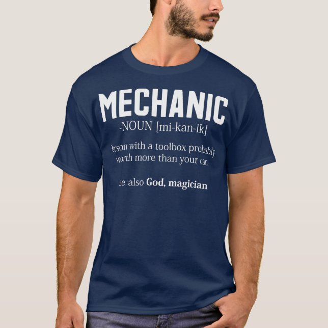 Camiseta Presente Mecânico De Diversão Para Mecânica De Aut (Frente)