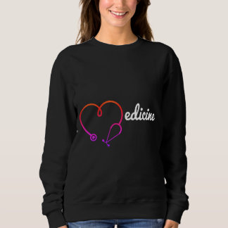 Camiseta Presente médico estetoscópico do coração de medica