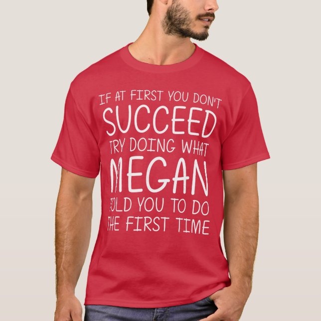 Camiseta Presente Megan Nome Personalizado Aniversário Dive (Frente)