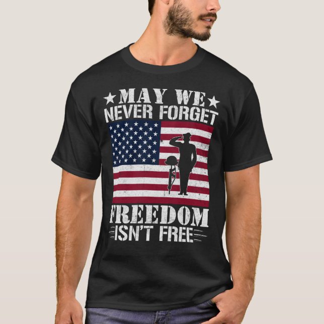 Camiseta Presente Memorial Patriótico de Veterano A Liberda (Frente)