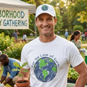 Camiseta Presente Minimal Eco Pelo Amor do Dia da Terra