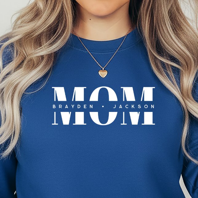 Camiseta Presente Moderno e Personalizado para Mãe com Nome (Criador carregado)