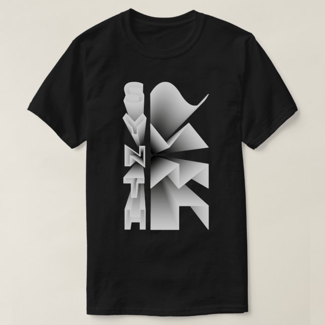 Camiseta Presente modular do Design de áudio analógico de f (Frente do Design)