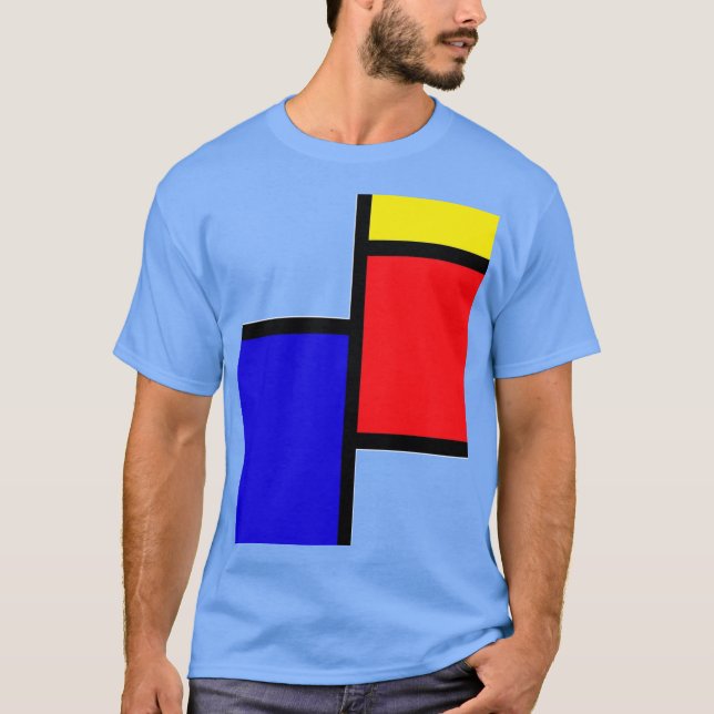 Camiseta Presente Mondrian amigo vintage (Frente)