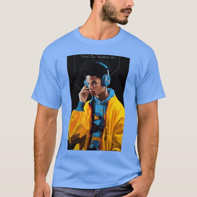 Camiseta Presente Música Nas Preocupações Fora (Frente)
