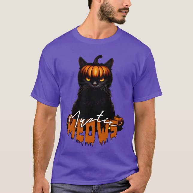 Camiseta presente Mystic Meows de halloween (Frente)