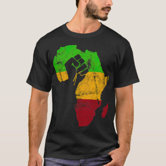 Camiseta Presente na África retrógrada com potência negra