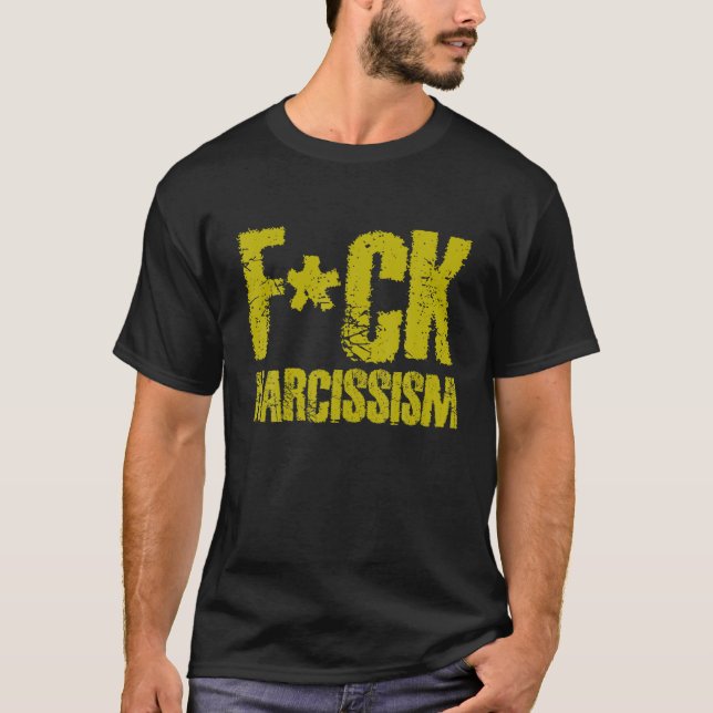 Camiseta Presente Narcisista Vintage Contra Narcisismo (Frente)
