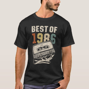 Camiseta Presente Nascido em 1986 1986 Aniversário 40 Anos