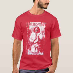 Camiseta Presente Nativo Americano de Apache Geronimo Art