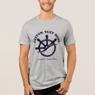 Camiseta Presente Náutico de Barco do Capitão Personalizado