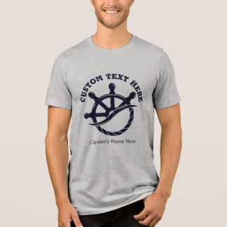 Camiseta Presente Náutico de Barco do Capitão Personalizado