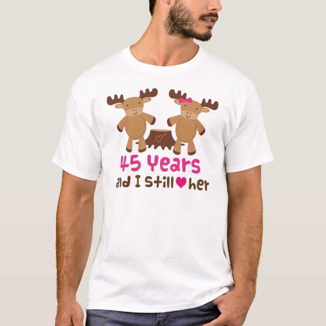 Camiseta Presente no 45º aniversário para ele (Frente)