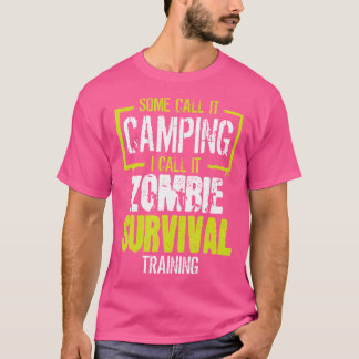 Camiseta Presente no acampamento assustador no exterior Tre