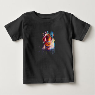Camiseta Presente no cão Arte de Desenho Mão-de-Obra Fr