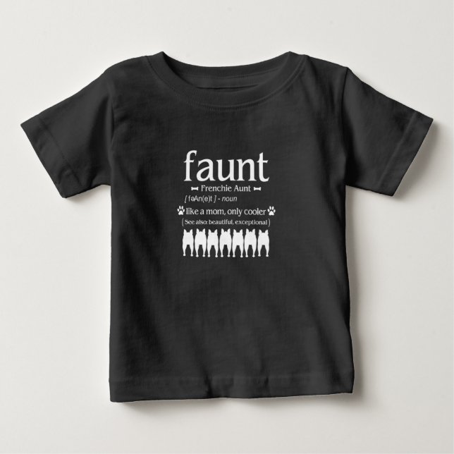 Camiseta Presente no cão | Tia Francesa - Tal Como A Mãe, A (Frente)