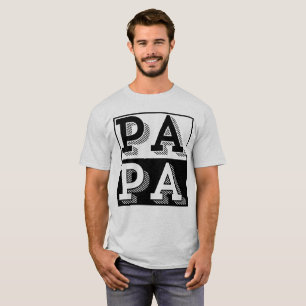 CAMISETA PRESENTE NO DIA DE OS PAIS PAPA TYPOGRAPHY