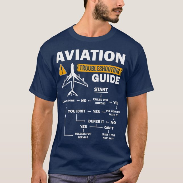 Camiseta Presente no Guia de Solução de Problemas da Aviaçã (Frente)