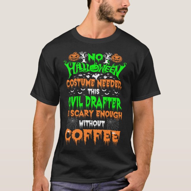 Camiseta Presente no Halloween - Traficante civil - Assusta (Frente)