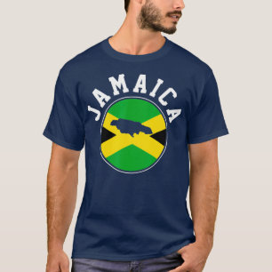Camiseta Presente no Mapa de Sinalizador jamaicano Jamaica