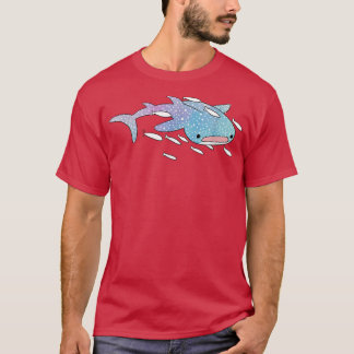 Camiseta Presente no Oceano Azul de Baleia Azul-Esética Cut