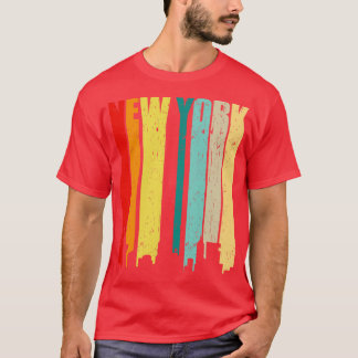 Camiseta Presente no Skyline Retro Nova Iorque