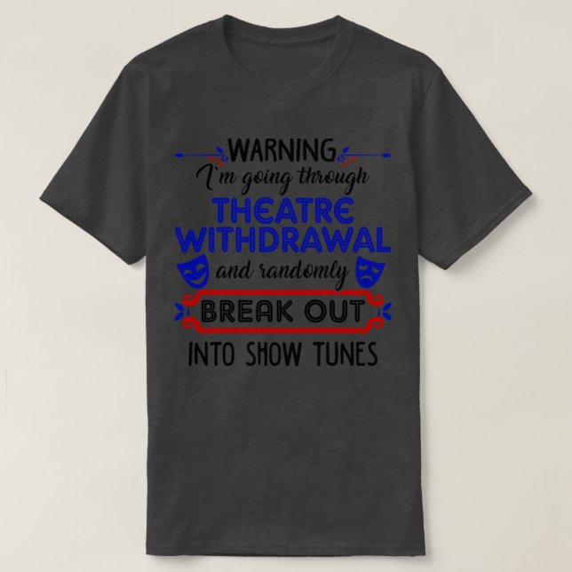 Camiseta Presente no Teatro de Retirada do Teatro Funny (Frente do Design)