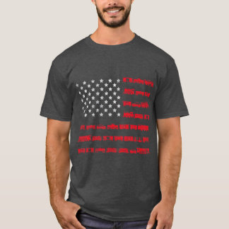 Camiseta Presente no trem de trem da bandeira americana