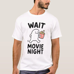 Camiseta Presente Noite de Filme Engraçado Fofo Cinema Pers