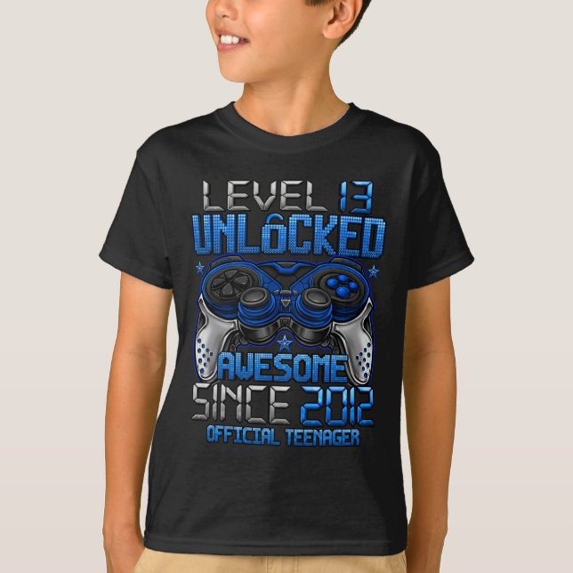 Camiseta Presente Oficial de Adolescente Nível 13 Desbloque (Frente)