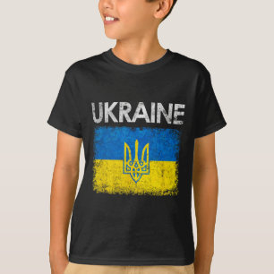 Camiseta Presente Orgulho Bandeira Ucraniana Ucrânia Vintag