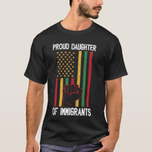 Camiseta Presente Orgulhosa Filha de Imigrantes Patrimônio