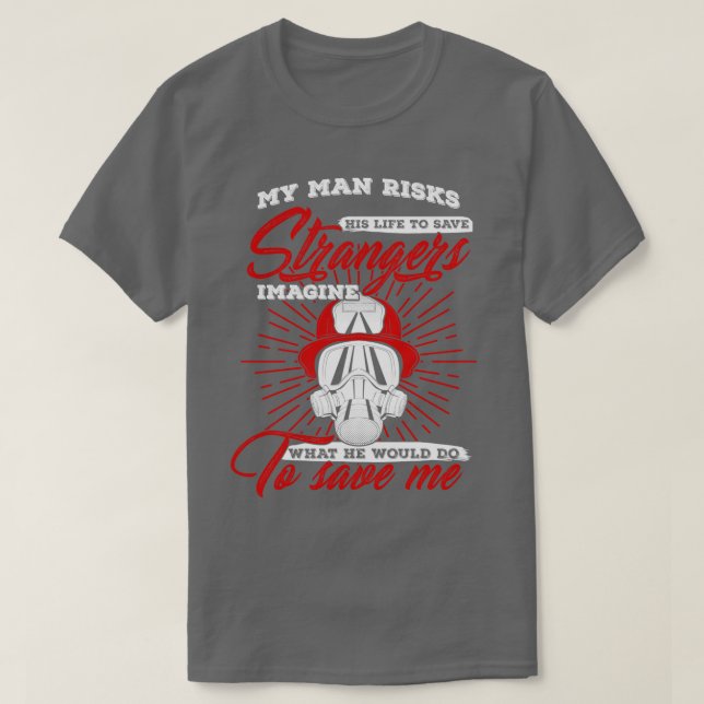 Camiseta Presente Orgulhoso de Bombeiros (Frente do Design)