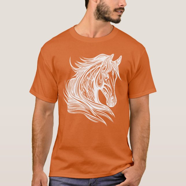Camiseta Presente Orgulhoso de Stallion Retrato Mane Inhe C (Frente)