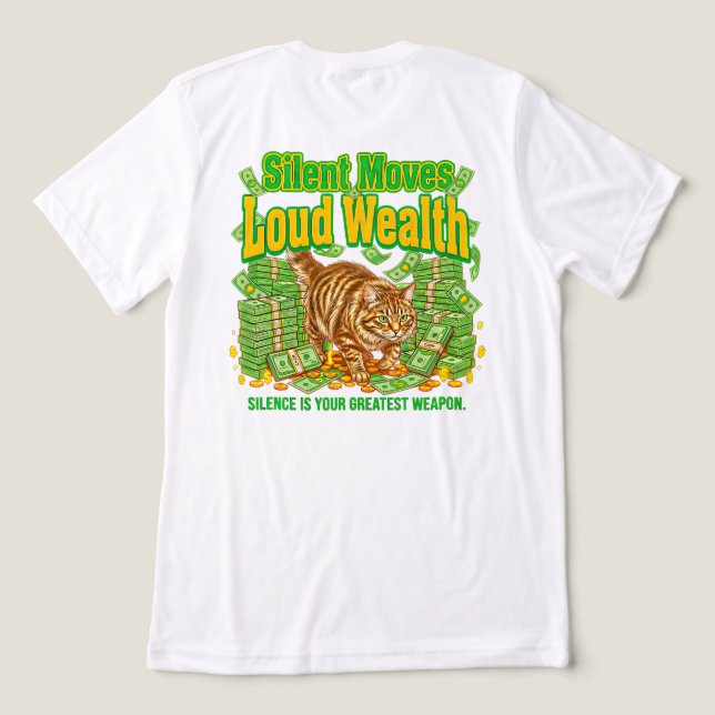 Camiseta Presente Ousado para Construtores de Riqueza Ambic (Verso do Design )