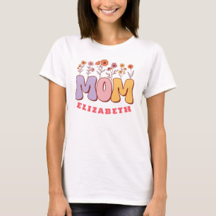 Camiseta Presente para a nova mãe   Mamãe   Nome personaliz