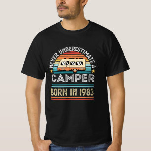 Camiseta Presente para acampamento do aniversário de 40 an