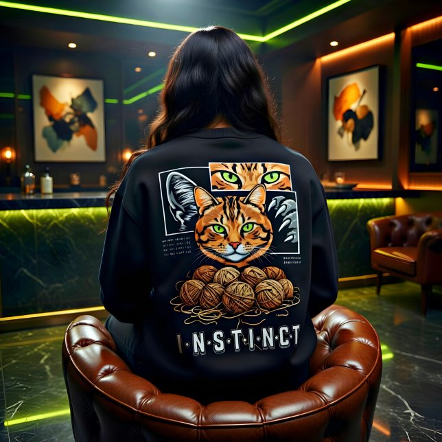 Camiseta Presente para Amante de Gato Bengal Instinto Ligad (Criador carregado)