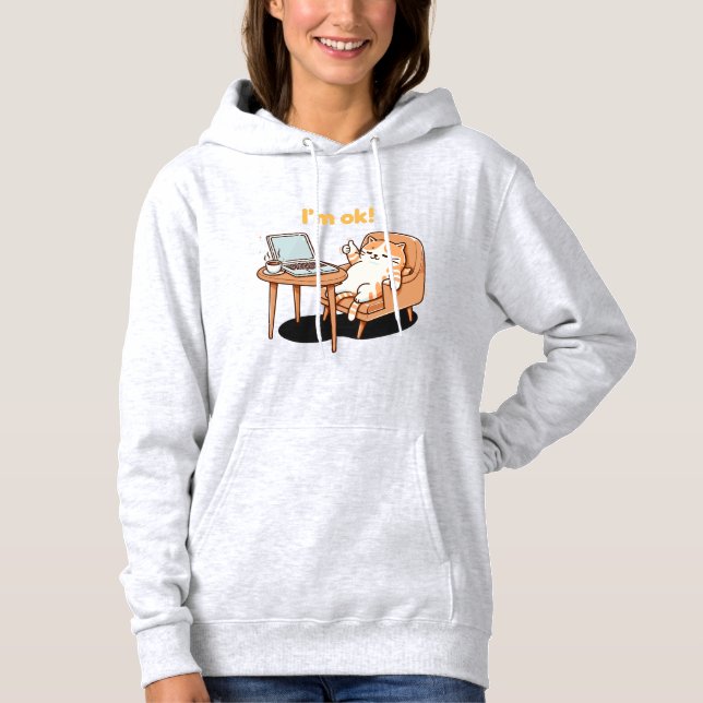 Camiseta presente para amante de gatos estou bem (Frente)