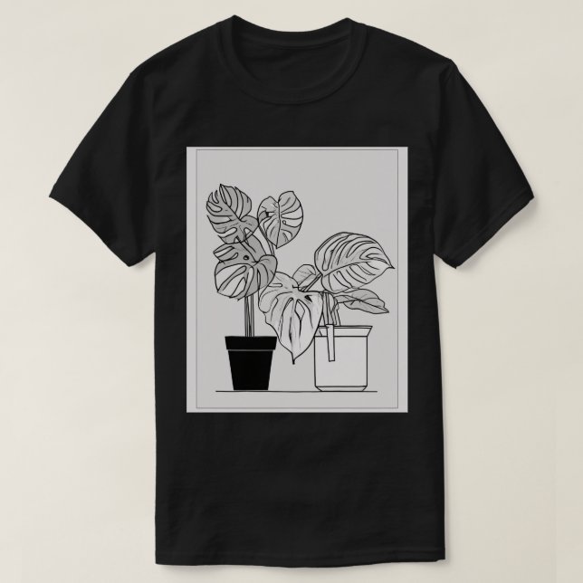 Camiseta Presente para Amante de Plantas de Interior Monste (Frente do Design)