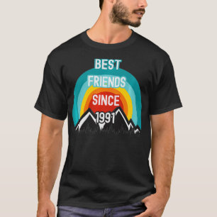 Camiseta Presente Para Amigos, Melhores Amigos Desde 1991 P