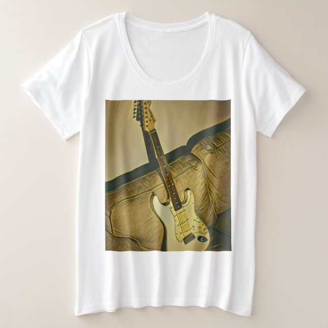 Camiseta Presente para assistente guitarrista de professor  (Frente do Design)